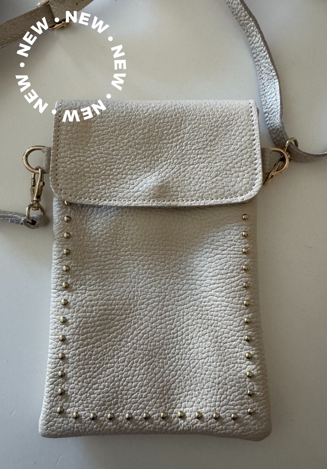 Bolso bandolera piel HELENA Marfil