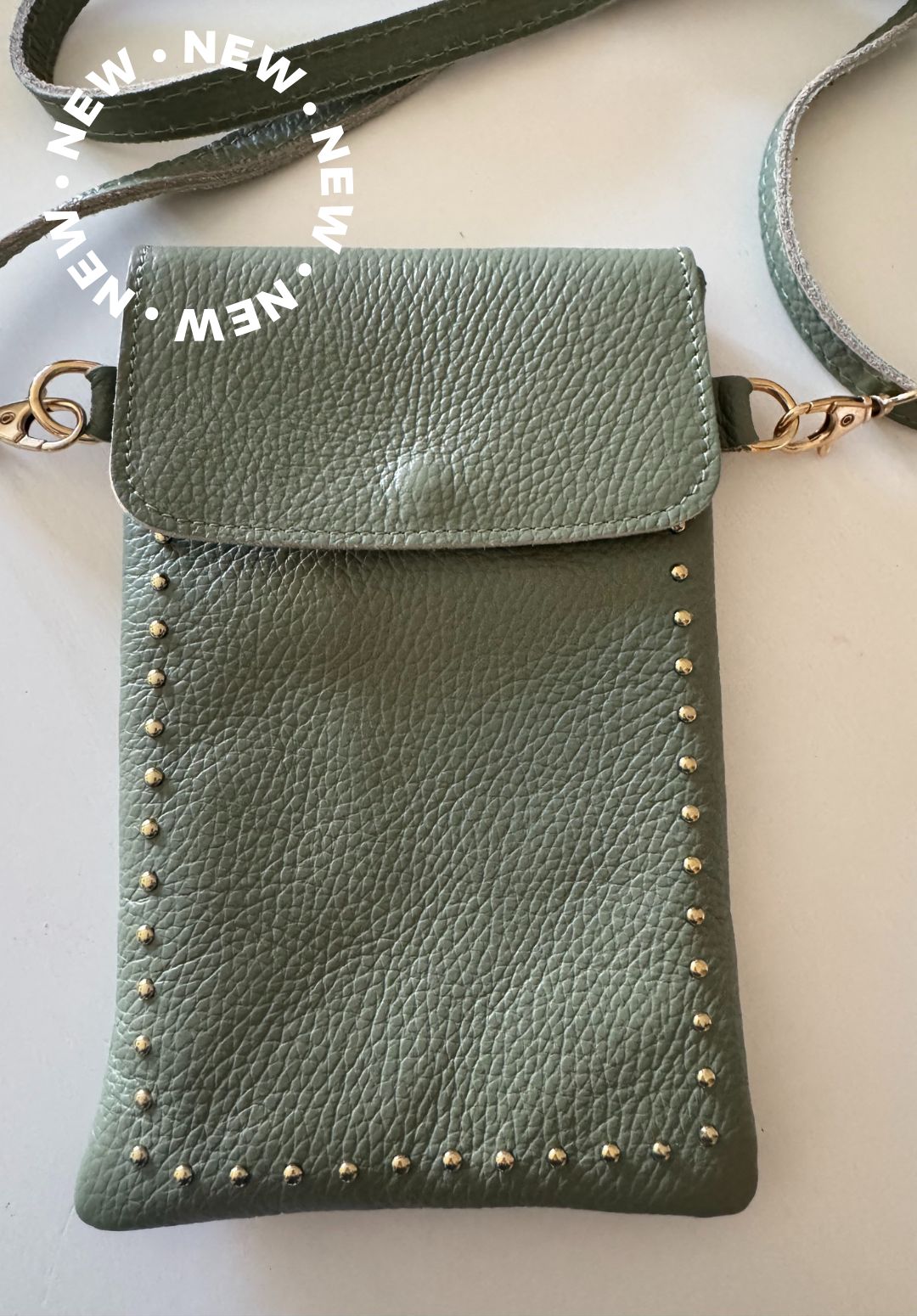Bolso bandolera piel HELENA Verde