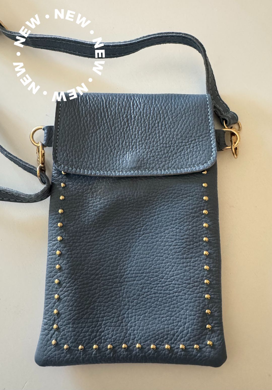 Bolso bandolera piel HELENA Azul