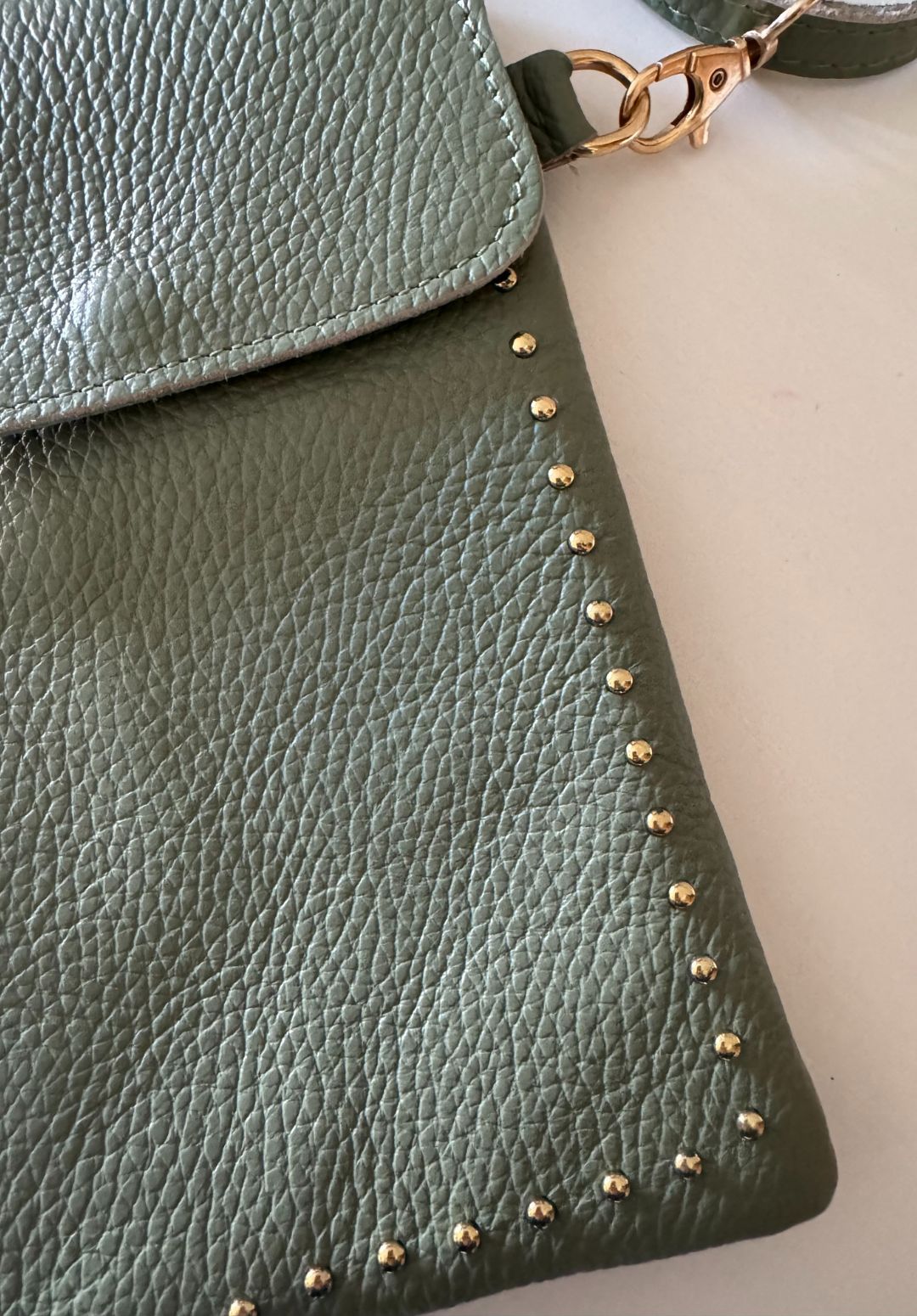 Bolso bandolera piel HELENA Verde