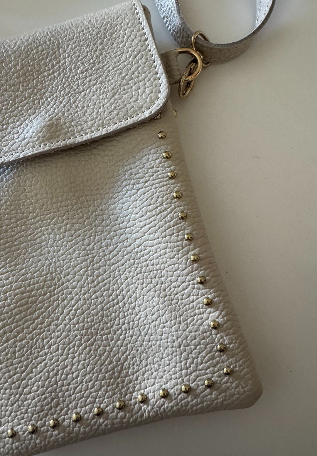 Bolso bandolera piel HELENA Marfil
