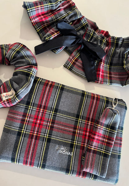 Bolso de mano TARTÁN GRIS