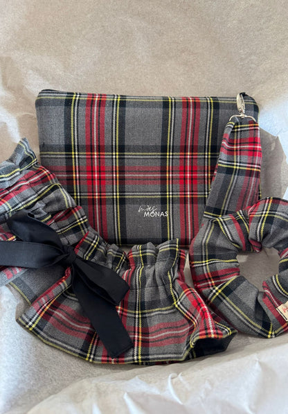 Bolso de mano TARTÁN GRIS
