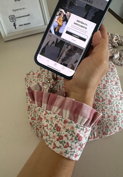 Portamóvil muñeca Flor Rosa