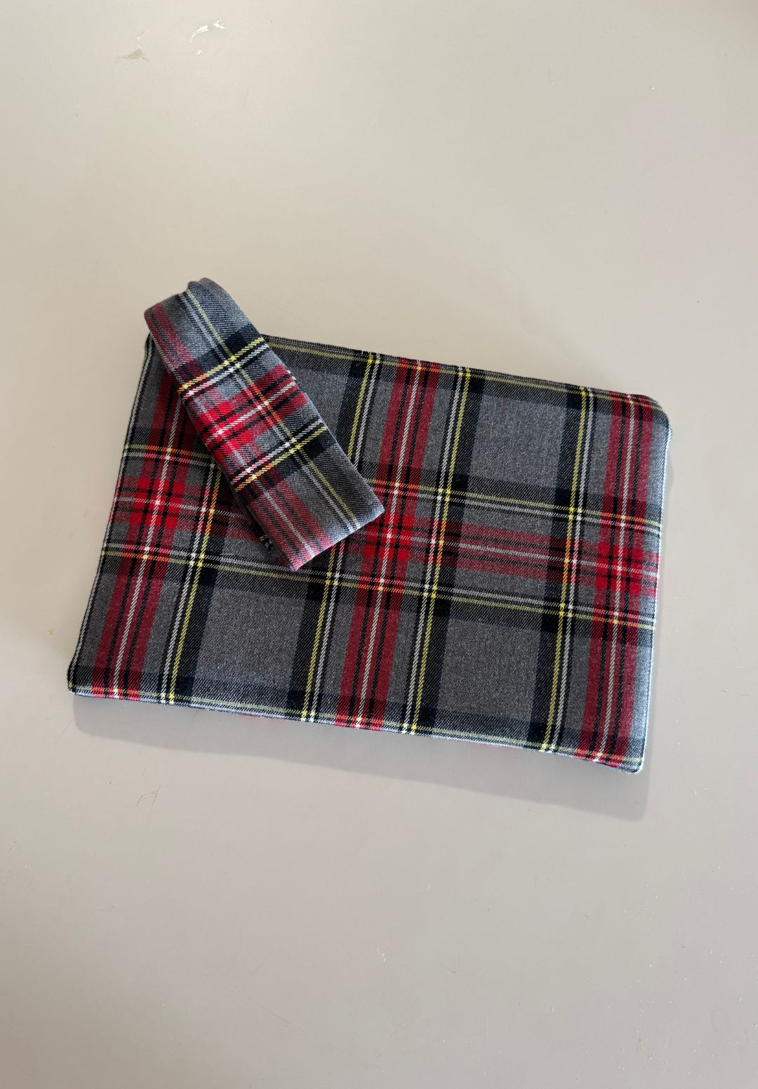 Bolso de mano TARTÁN GRIS