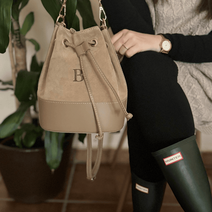 Bolso CARMEN ante y piel Beige